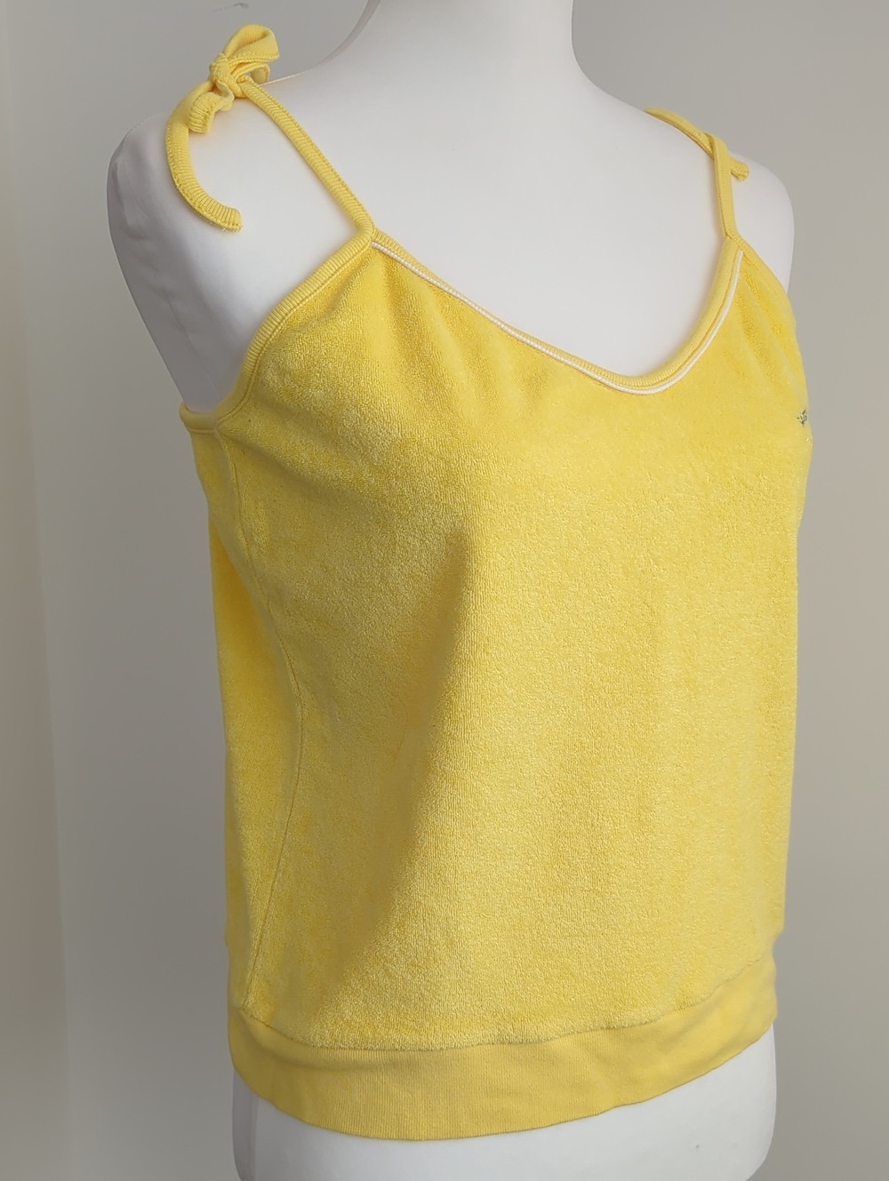 Tommy Girl Hilfiger Canary Yellow Terry Cloth Tie-Shoulder Tank Top - Picture 5 of 8